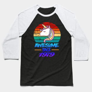 Awesome Since 1979 Funny 40th Birthday Unicorn Lover Gift Idea Baseball T-Shirt